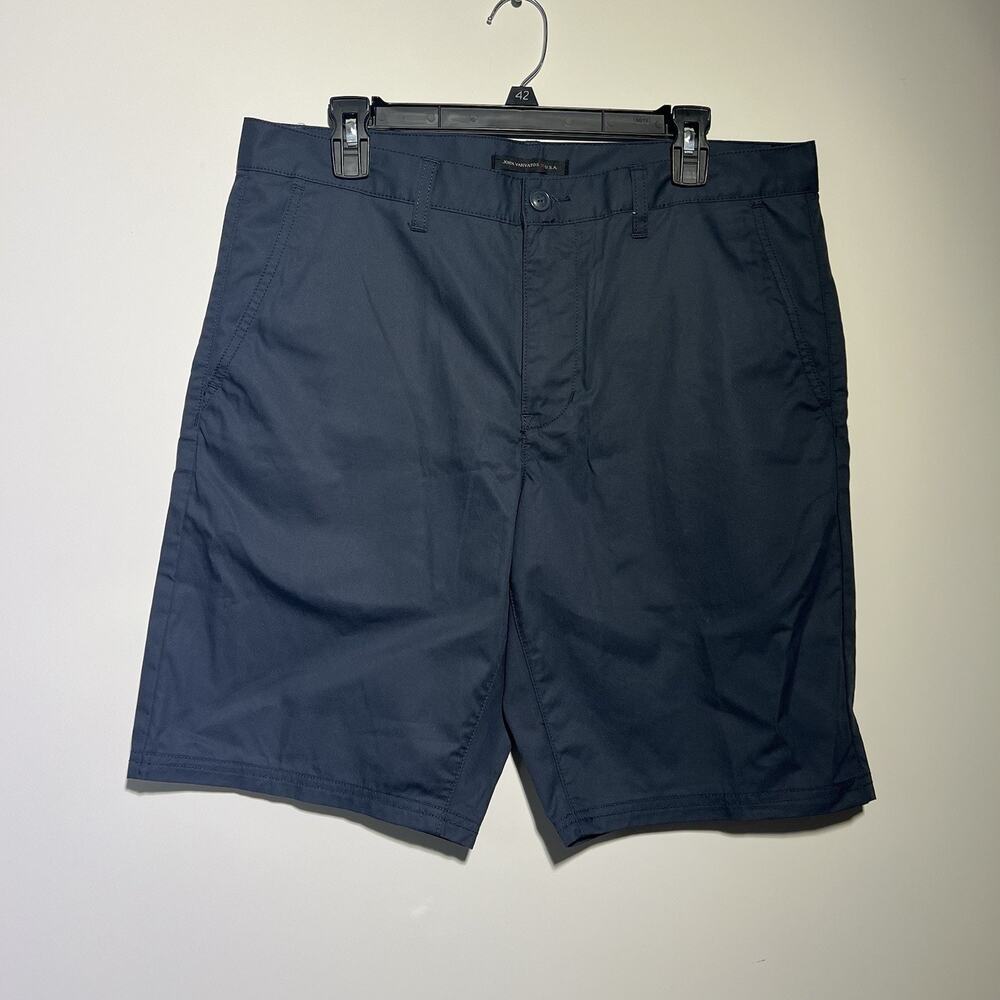 John Varvatos U.S.A. Men's Navy Blue Chino Shorts Size 34 NWT Cotton Casual